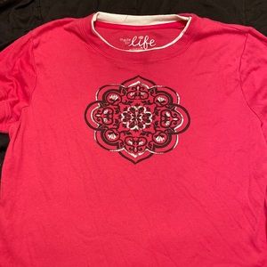 Long sleeve pink shirt. Size PL